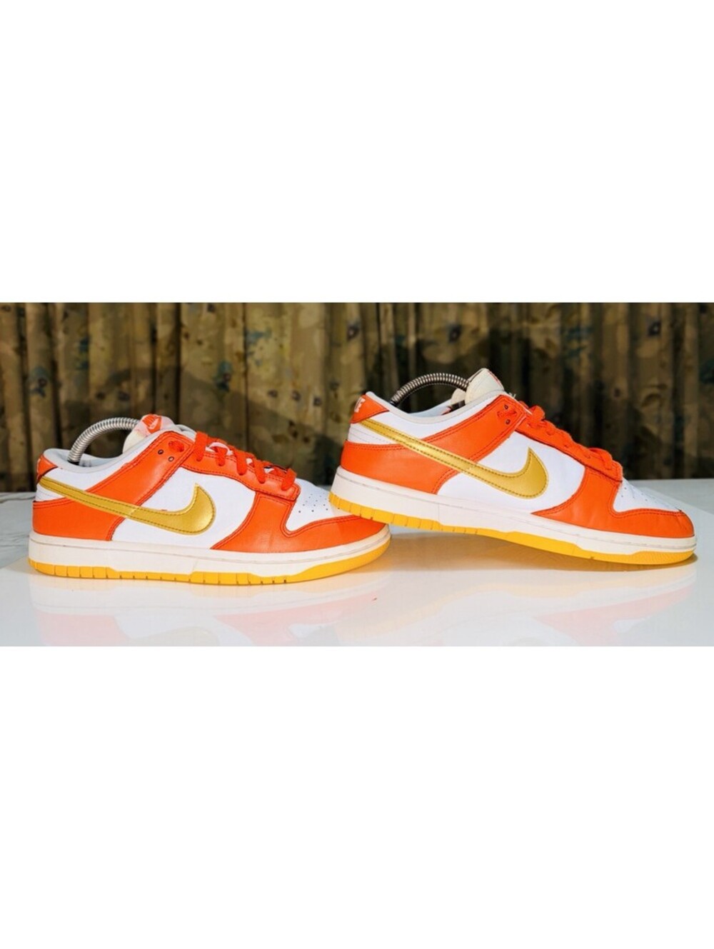 Nike Dunk Low Orange University Gold DQ4690-800 Women’s Size 9 White Leather